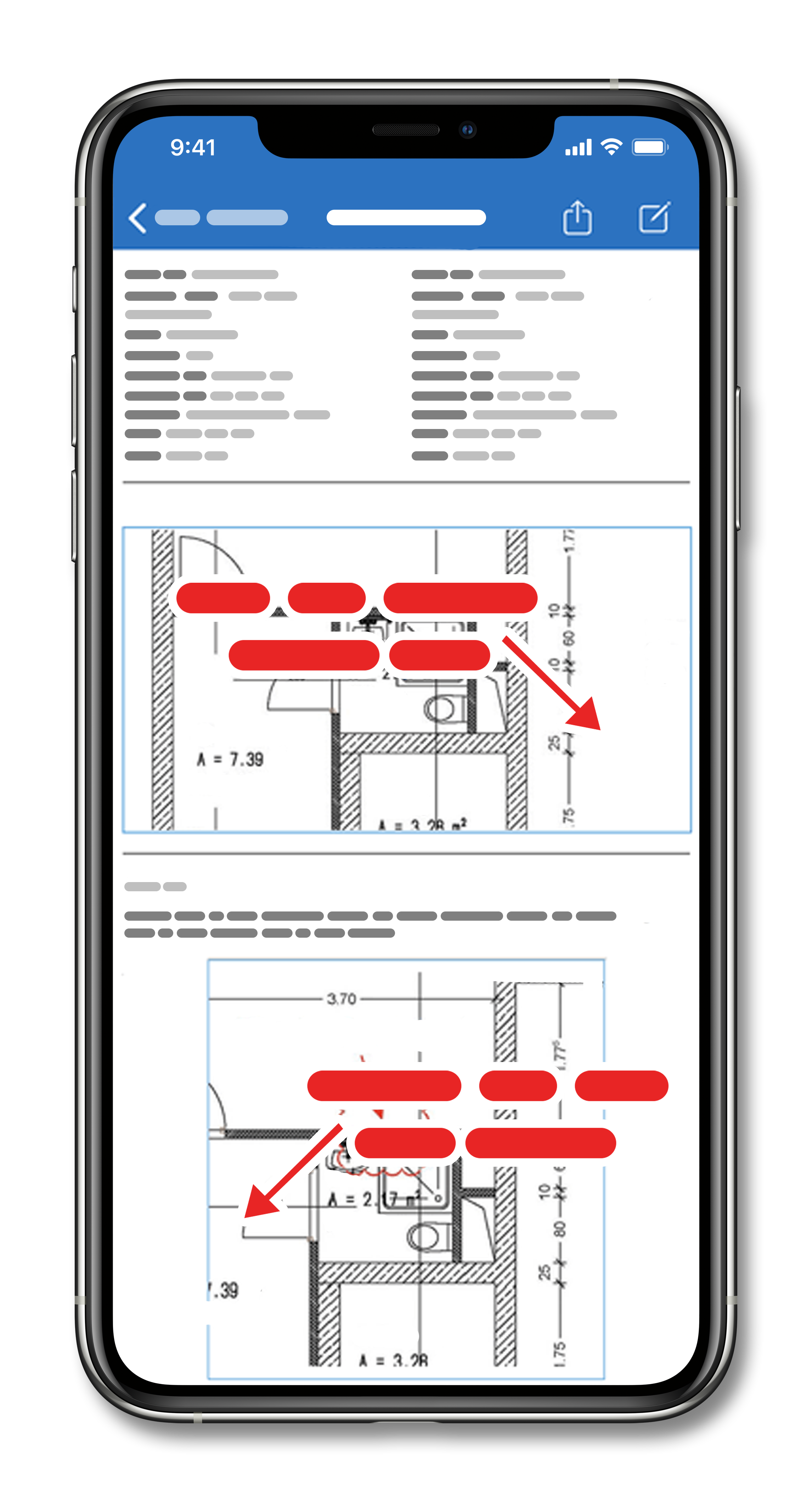 Управление чертежами PlanRadar на мобильном устройстве  для аренды и управления собственной недвижимостью